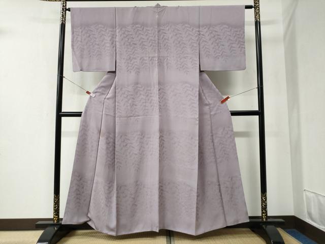 平和屋着物●無地絵羽訪問着 雲取り南天地紋 紅藤色 正絹 逸品 CABB4734yc