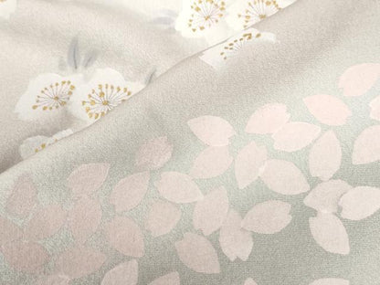 平和屋着物●訪問着 作家物 桜 暈し染め 金彩 正絹 逸品 CABB4738yc