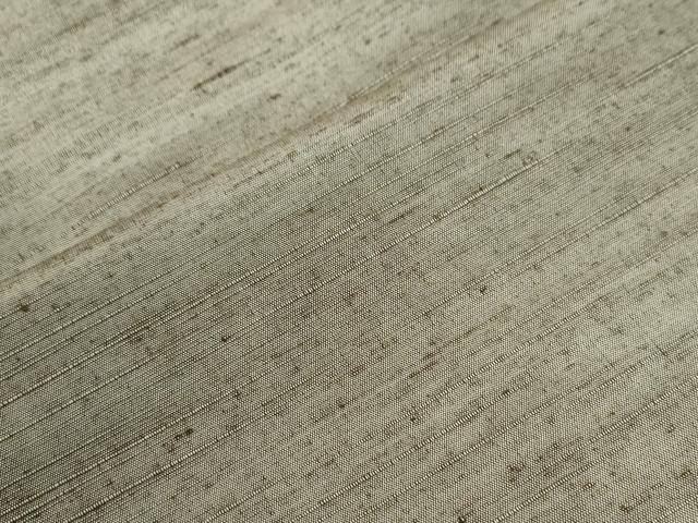 平和屋着物●男性 紬 髭紬羽織セット 色無地 白橡色 正絹 逸品 CABB4742yc