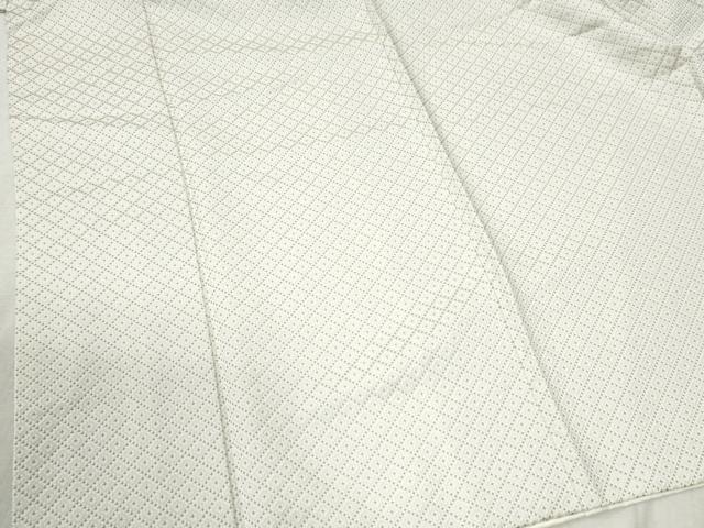 平和屋着物●男性 色紋付 羽織セット 菱吉祥文 羽裏：渡り橋風景文 正絹 逸品 未使用 CABB4744yc