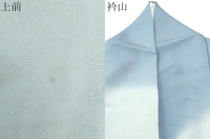 平和屋着物●皇室献上作家 北出与三郎 訪問着 雪の結晶 舞花地紋 暈し染め 正絹 逸品 CABB4745yc