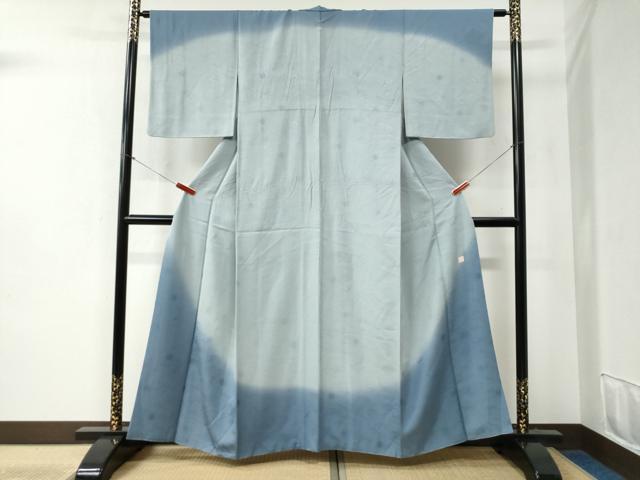 平和屋着物●皇室献上作家 北出与三郎 訪問着 雪の結晶 舞花地紋 暈し染め 正絹 逸品 CABB4745yc