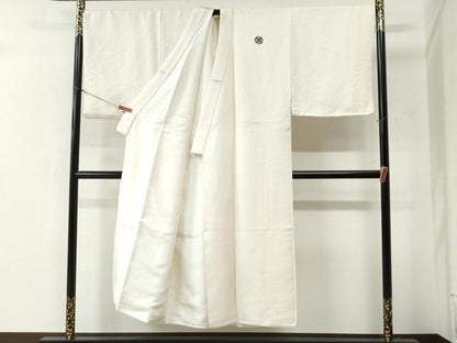 平和屋着物●男性 色紋付 羽織セット 菱吉祥文 金糸 キングサイズ 正絹 逸品 CABB4746yc