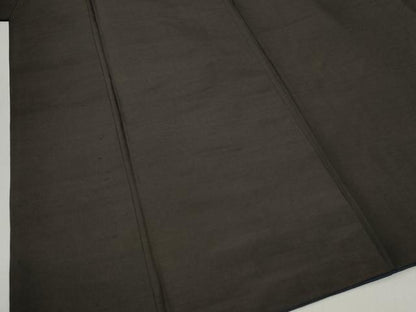 平和屋着物●男性 紬 アンサンブル 色無地 赤墨色 正絹 逸品 CABB4749yc