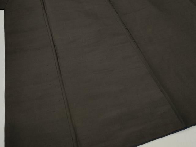 平和屋着物●男性 紬 アンサンブル 色無地 赤墨色 正絹 逸品 CABB4749yc