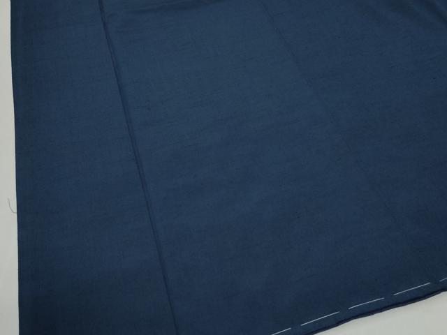 平和屋着物●男性 紬 アンサンブル 色無地 紺青色 正絹 逸品 未使用 CABB4752yc