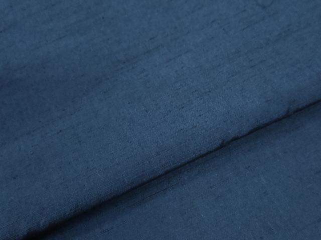 平和屋着物●男性 紬 アンサンブル 色無地 紺青色 正絹 逸品 未使用 CABB4752yc