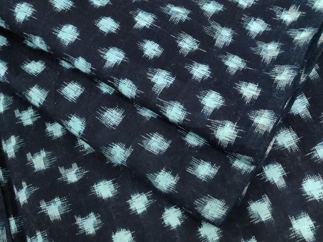 平和屋着物●久留米絣 単衣 水玉 綿 逸品 CABB4765yc