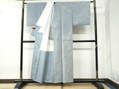 平和屋着物●訪問着 本場染大島紬 枝花文 金彩 正絹 逸品 CABB4767yc
