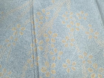 平和屋着物●訪問着 本場染大島紬 枝花文 金彩 正絹 逸品 CABB4767yc