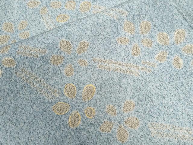 平和屋着物●訪問着 本場染大島紬 枝花文 金彩 正絹 逸品 CABB4767yc