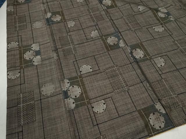 平和屋着物●本場大島紬 7マルキ 色紙雪輪文 正絹 逸品 CABB4770yc