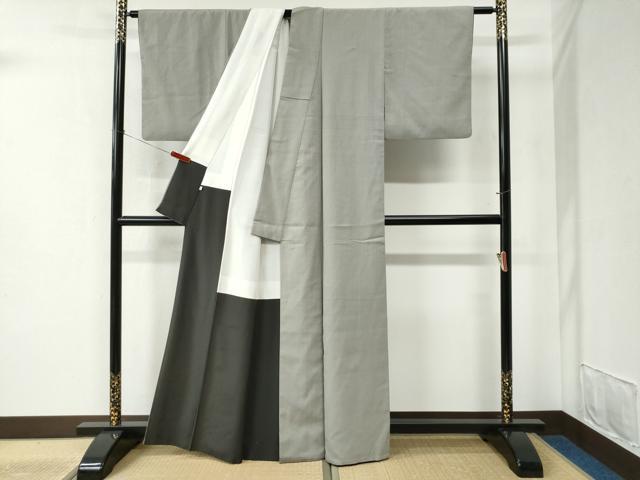 平和屋着物●本塩沢 霞文 伊勢丹扱い 正絹 逸品 CABB4772yc