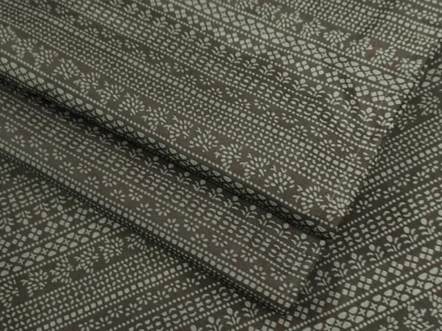 平和屋着物●男性 本場染大島紬 横段吉祥草花文 正絹 逸品 CABB4774yc