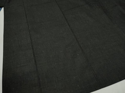 平和屋着物●男性 紬 霞文 黒地 正絹 逸品 CABB4784yc