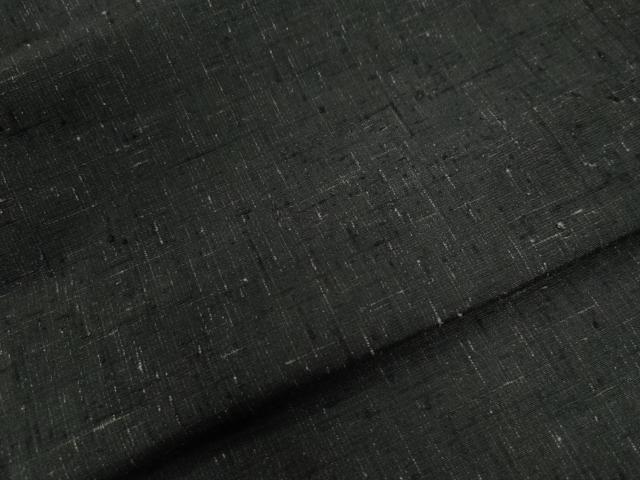平和屋着物●男性 紬 霞文 黒地 正絹 逸品 CABB4784yc