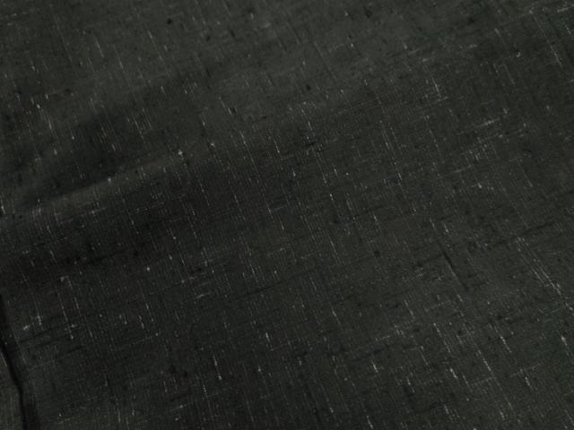 平和屋着物●男性 紬 霞文 黒地 正絹 逸品 CABB4784yc