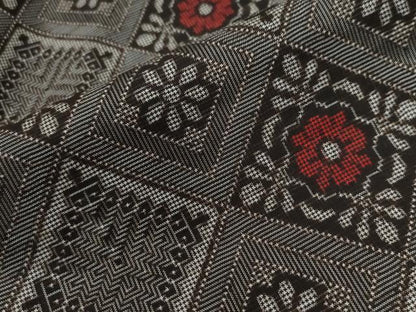 平和屋着物●本場大島紬　龍郷絣　証紙付き　正絹　逸品　CABB4792yc