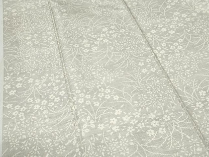平和屋着物●本場大島紬 白大島 9マルキ 草花文 正絹 逸品 CABB4794yc
