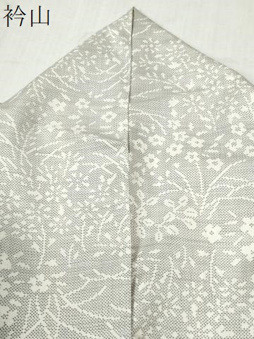 平和屋着物●本場大島紬 白大島 9マルキ 草花文 正絹 逸品 CABB4794yc