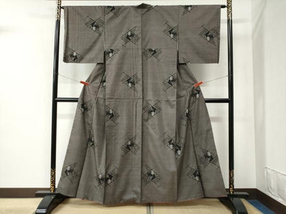 平和屋着物●本場大島紬 7マルキ 京風景文 正絹 逸品 CABB4795yc