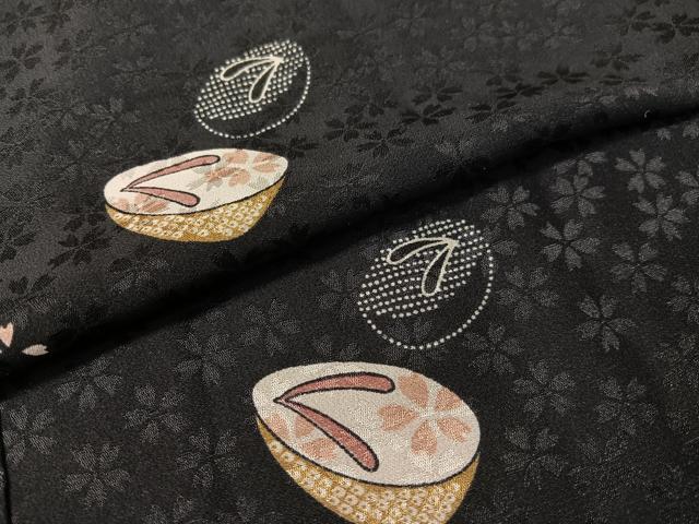 平和屋着物○長襦袢 無双仕立て ぽっくり下駄 舞桜 正絹 逸品 CABB4804vp