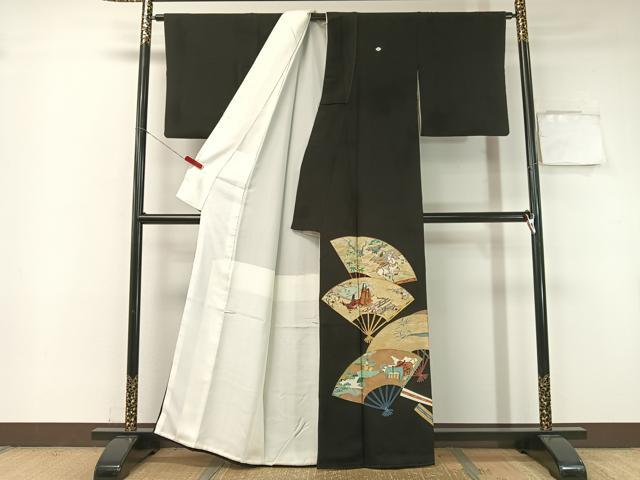 平和屋着物○染刺工芸 大羊居 東京友禅 黒留袖 刺繍 手描き