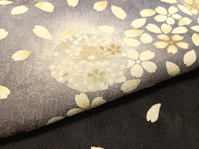 平和屋着物○訪問着 雪輪舞桜 暈し染め 金彩 正絹 逸品 CABB4827vp