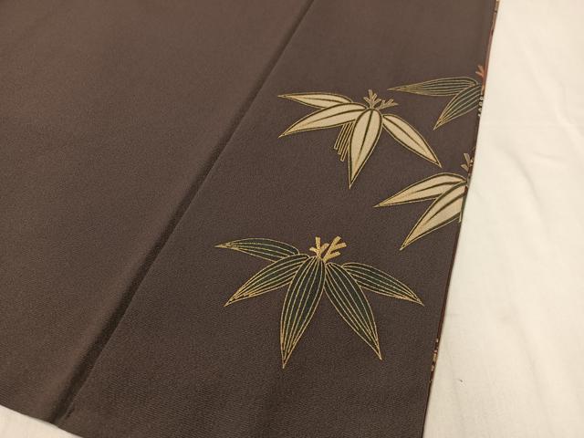 平和屋着物●訪問着　萩笹文　暈し染め　金彩　正絹　逸品　CABB4835vp