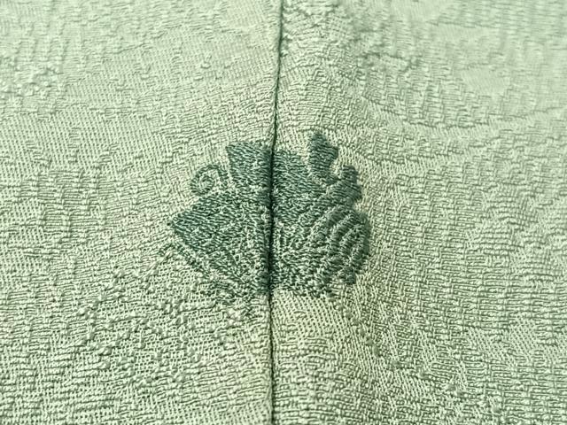 平和屋着物○上質な色無地 花松地紋 水浅葱色 正絹 逸品