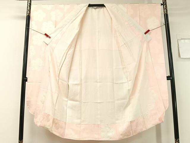 平和屋着物○振袖用長襦袢 袷 絞り 梅地紋 正絹 逸品 CABB4852vp