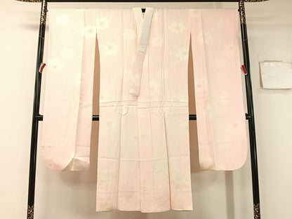 平和屋着物●振袖用長襦袢　袷　絞り　楓地紋　暈し染め　正絹　逸品　CABB4856vp