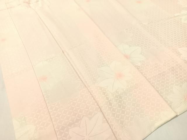 平和屋着物●振袖用長襦袢　袷　絞り　楓地紋　暈し染め　正絹　逸品　CABB4856vp