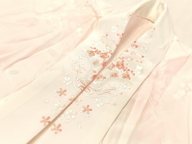 平和屋着物○振袖用長襦袢 無双仕立て 飛鶴花地紋 暈し染め