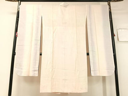 平和屋着物●振袖用長襦袢　無双仕立て　御所車熨斗花地紋　暈し染め　正絹　逸品　CABB4860vp
