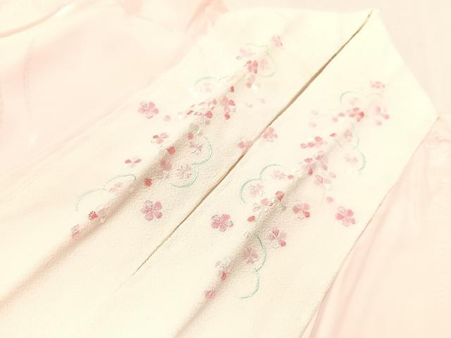 平和屋着物○振袖用長襦袢 無双仕立て 花車地紋 暈し染め 半衿