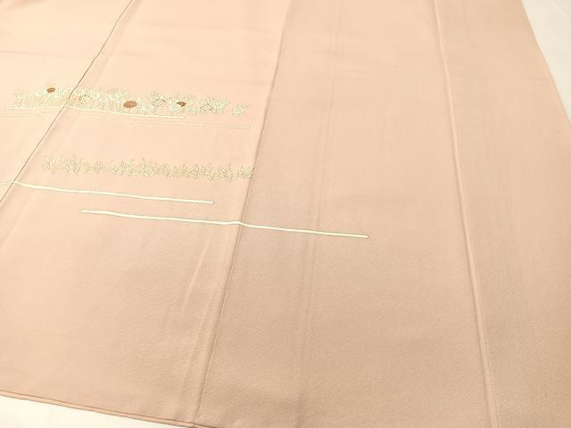 平和屋着物●訪問着 駒刺繍 霞花文 金彩 正絹 逸品 CABB4882vp