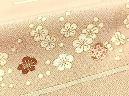 平和屋着物●訪問着 駒刺繍 霞花文 金彩 正絹 逸品 CABB4882vp