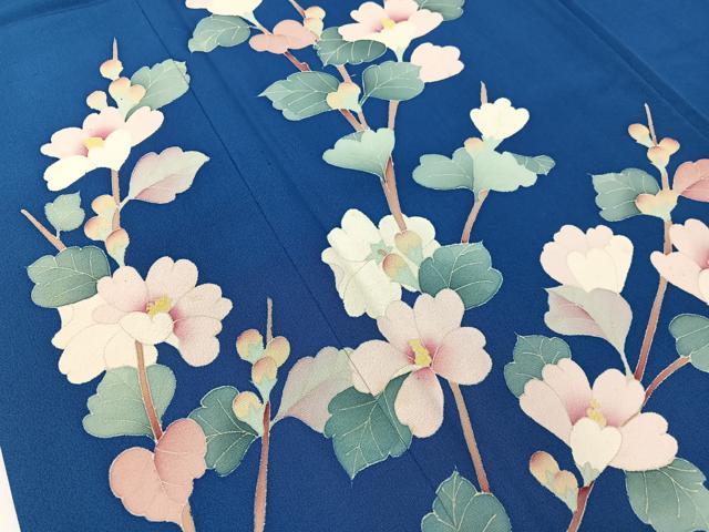 平和屋着物○訪問着 友禅 枝花文 暈し染め 正絹 逸品 CABA4688vp