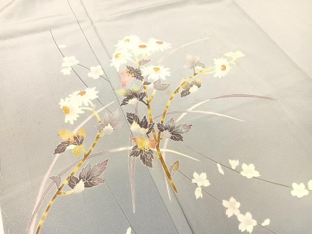 平和屋着物●京加賀友禅　百貫達雄　訪問着　宝尽くし文様　正絹　逸品　AABD0532fy 平和屋着物○京加賀友禅 百貫達雄 訪問着 宝尽くし文様 正絹 逸品