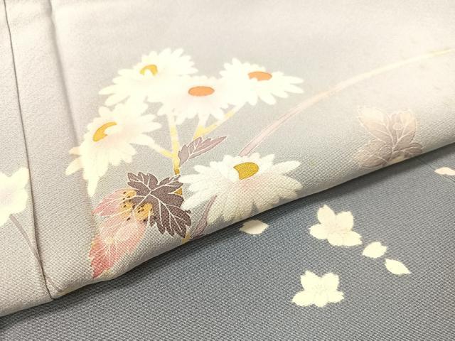 平和屋着物○京加賀友禅 百貫石峰 訪問着 草花文 暈