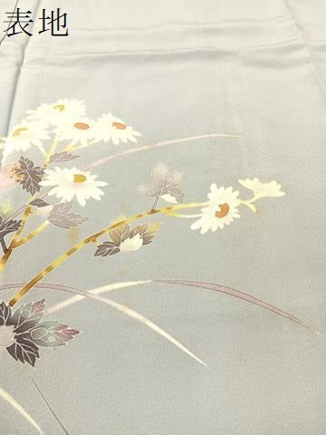 平和屋着物○京加賀友禅 百貫石峰 訪問着 草花文 暈