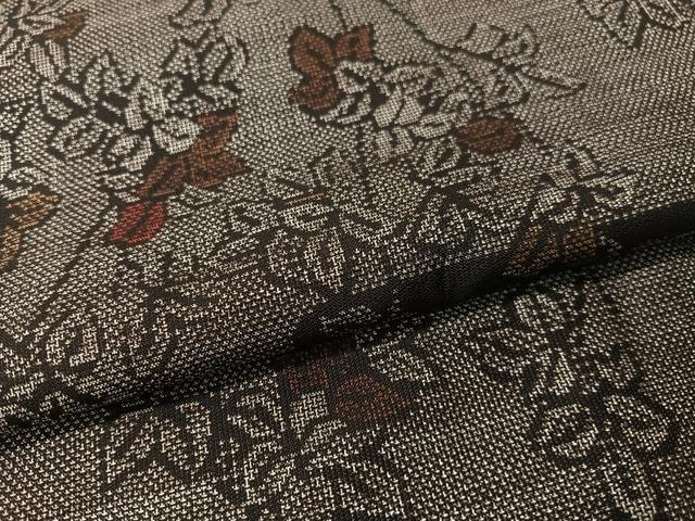 平和屋着物●本場大島紬 9マルキ 霞枝花文 正絹 逸品 CABB4897vp