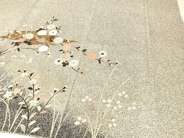 平和屋着物○訪問着 絞り 草花文 暈し染め 金彩 正絹 逸品 DAAY9645az