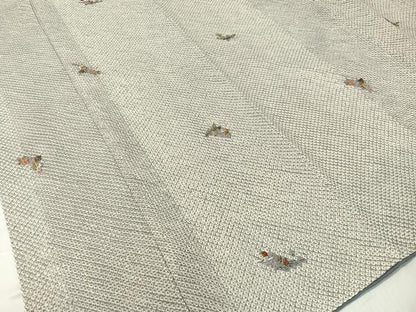 平和屋着物●上質な小紋　総刺繍　総絞り　枝花文　金糸　やまと誂製　正絹　逸品　CABB4915vp