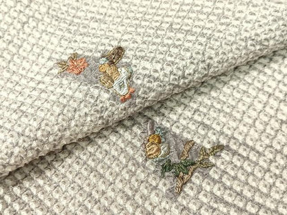 平和屋着物●上質な小紋　総刺繍　総絞り　枝花文　金糸　やまと誂製　正絹　逸品　CABB4915vp