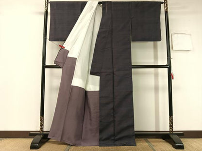 平和屋着物●上質な紬　霞文　正絹　逸品　CABB4921vp