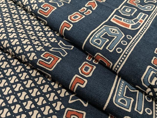 平和屋着物●上質な小紋 紬地 幾何学間道 正絹 逸品 CABB4942vp