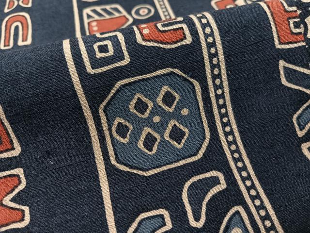 平和屋着物●上質な小紋 紬地 幾何学間道 正絹 逸品 CABB4942vp