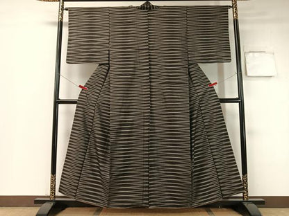 平和屋着物●本場大島紬 霞文 正絹 逸品 CABB4949vp